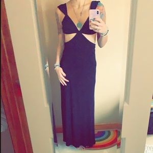 LE PIACENTINI cut out long dress